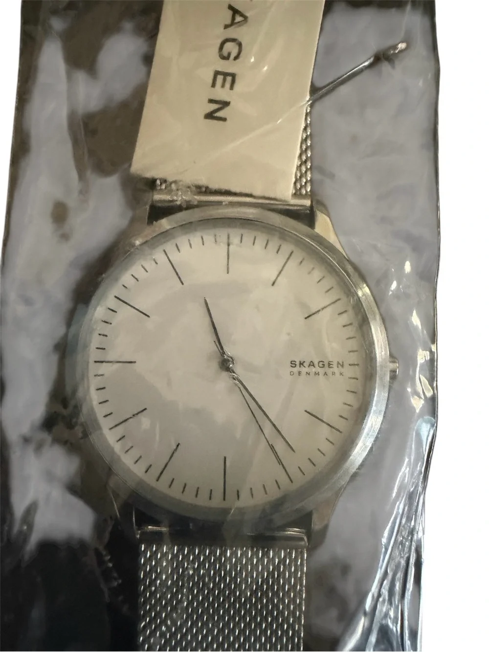 Skagen Silver Mesh Strap Men’s Watch SKW6565- White Dial